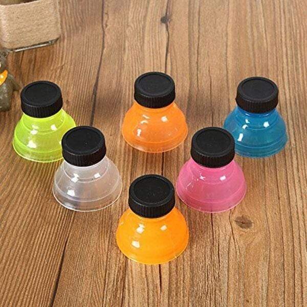 12 st återanvändbara kapsyler för drycker läckagesäkert förseglingslock plastflaskans topplock fräscht håller kapsylen förseglingsanordning