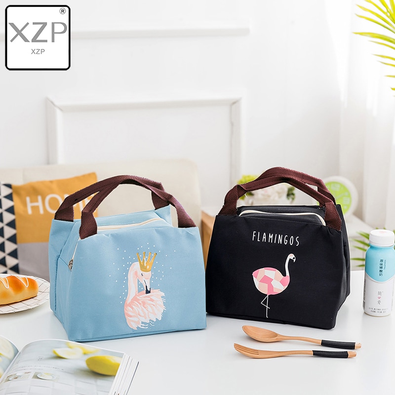 XZP Animal Flamingo Lunch Bag Girl Portable Insulated Thermal Food Picnic Lunch Bags Women kids Men Cooler Lunch Box Bag