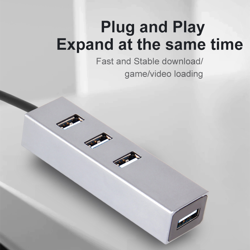 OFCCOM High Speed 4 Ports USB 2.0 Hub USB 1.1 Hub With Cable For Laptop PC Computer transfer support 25cm/60cm/120cm