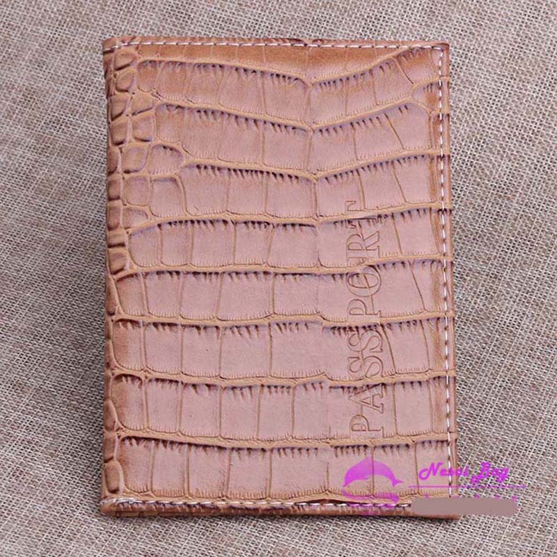 Crocodile Pattern Travel Passport Cover Russia Women Pu Leather Cover on The Passport Case Passport Travel Organizer Paspoort: chocolate