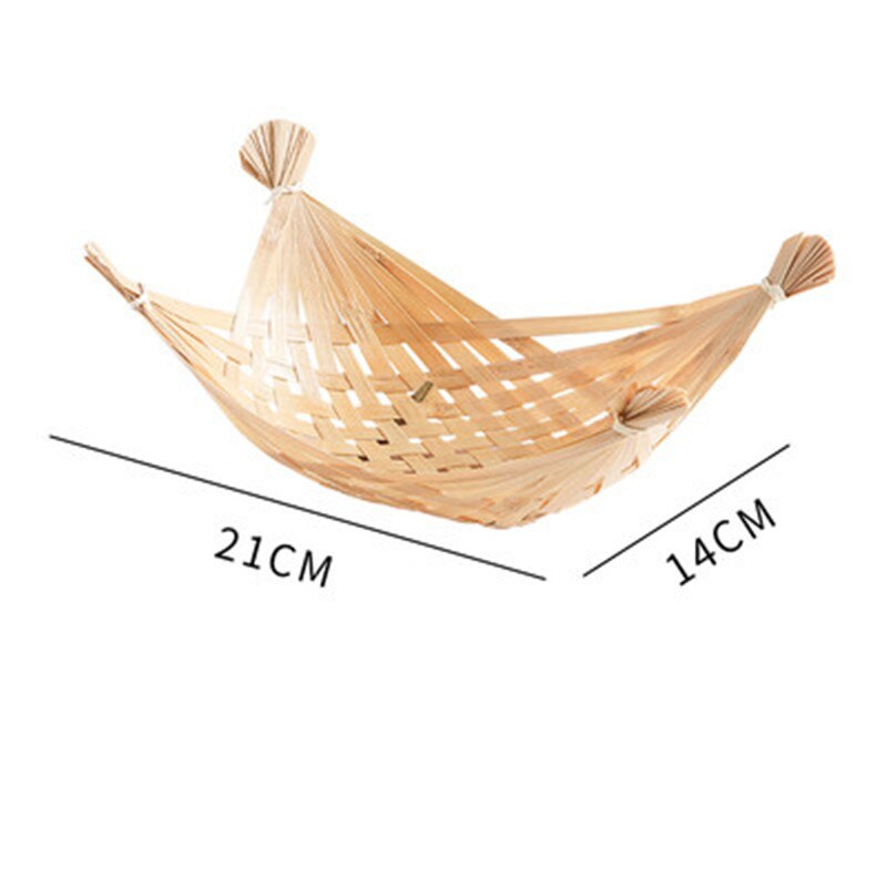 Geweven Producten Handgemaakte Bamboe Mand Boerderij Servies Sashimi Plaat Decoratie Japanse Bamboe Bento Sushi Zeevruchten Boot: 10