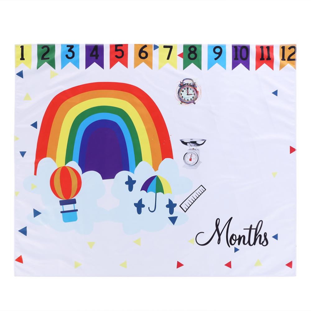 Karikatur aufbringen Kleinkind Baby Meilenstein PhotoProps Hintergrund Decken Spielen matt Hintergrund Tuch Kalender Foto Zubehör