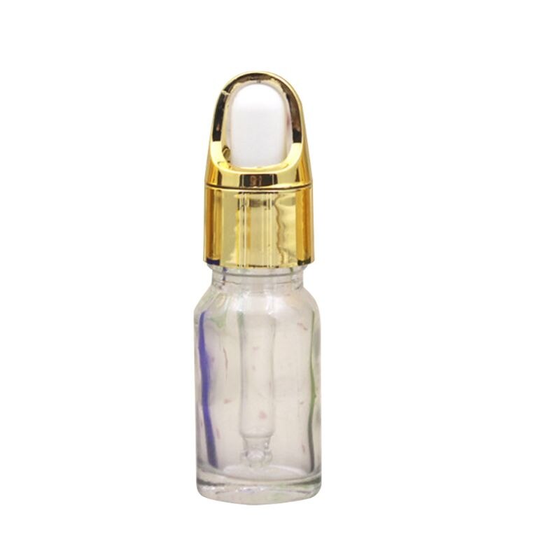 Flacon compte-gouttes vide en verre rechargeable de 10ml, flacons de parfum d'huile essentielle, aromathérapie, transparent, récipient d'échantillon cosmétique D5BF: Default Title