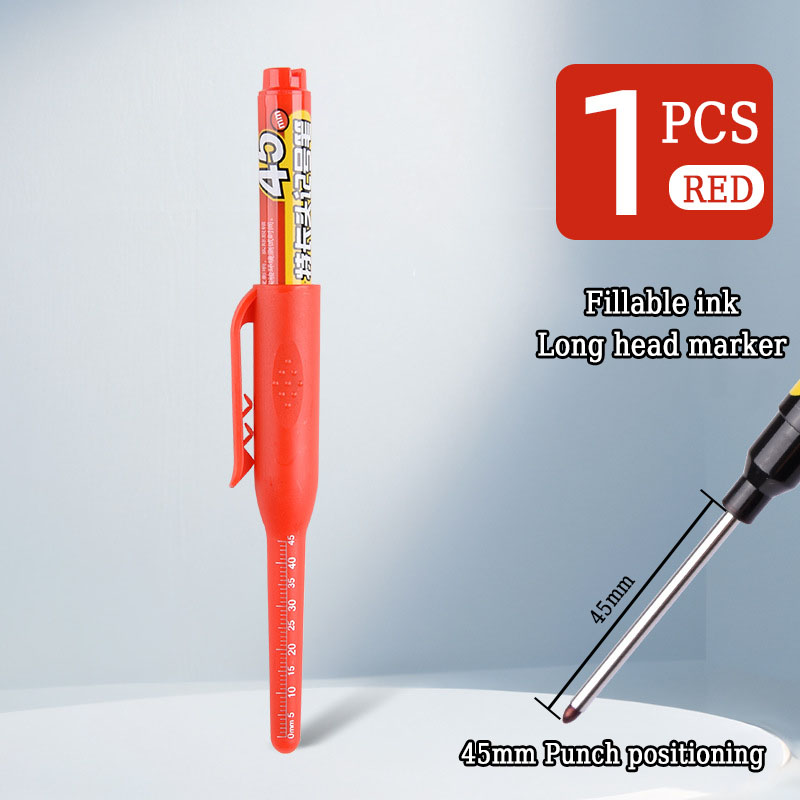 45mm långa spetsiga oljepennor vattentät snabbtorkande lämplig för träbearbetning kakel glas ritning markering kontor: Vit