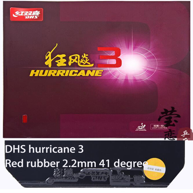 Original DHS Hurricane 3 Table Tennis Rubber pimples in table tennis rubber table tennis rackets racquet sports indoor sports: 41 22 black