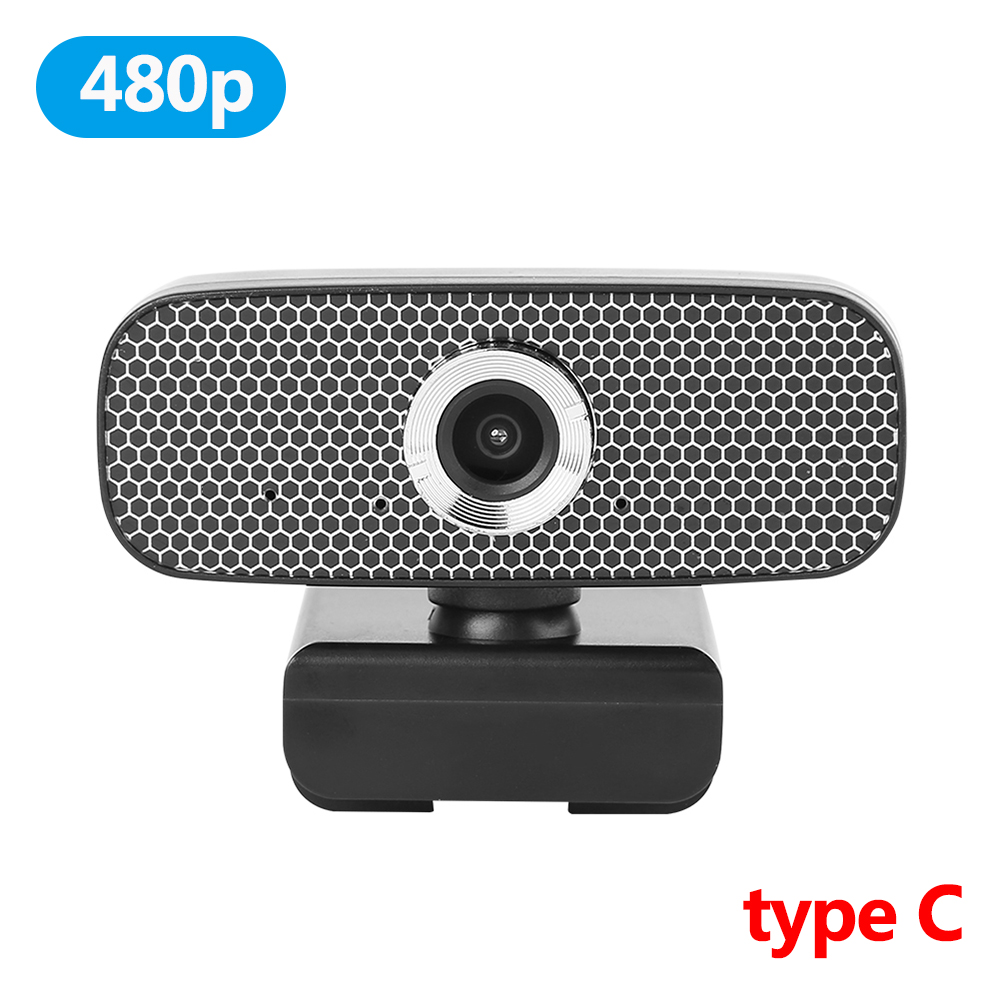 ALLOET Webcam with Microphone 640x480 HD Web USB Camera School Office Working Decoration for Windows 10 8 7 Desktop Laptop: C