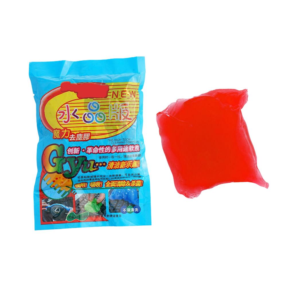 Gel de nettoyage intérieur de voiture, 1 pièce, dissolvant de poussière, colle pour clavier d'ordinateur, fournitures de nettoyage de saleté, accessoires de nettoyage: Rouge