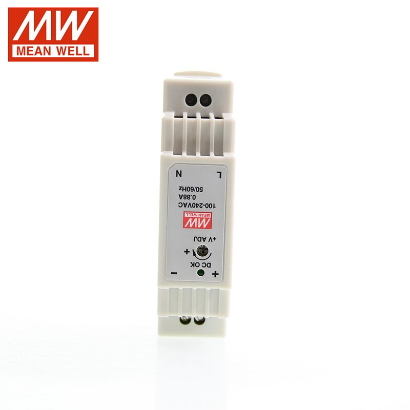 Original DR-15 15W de alimentación carril DIN 110 V/220 V AC a 5V 12V 15V 24V DC Meanwell Industrial carril Din transformador