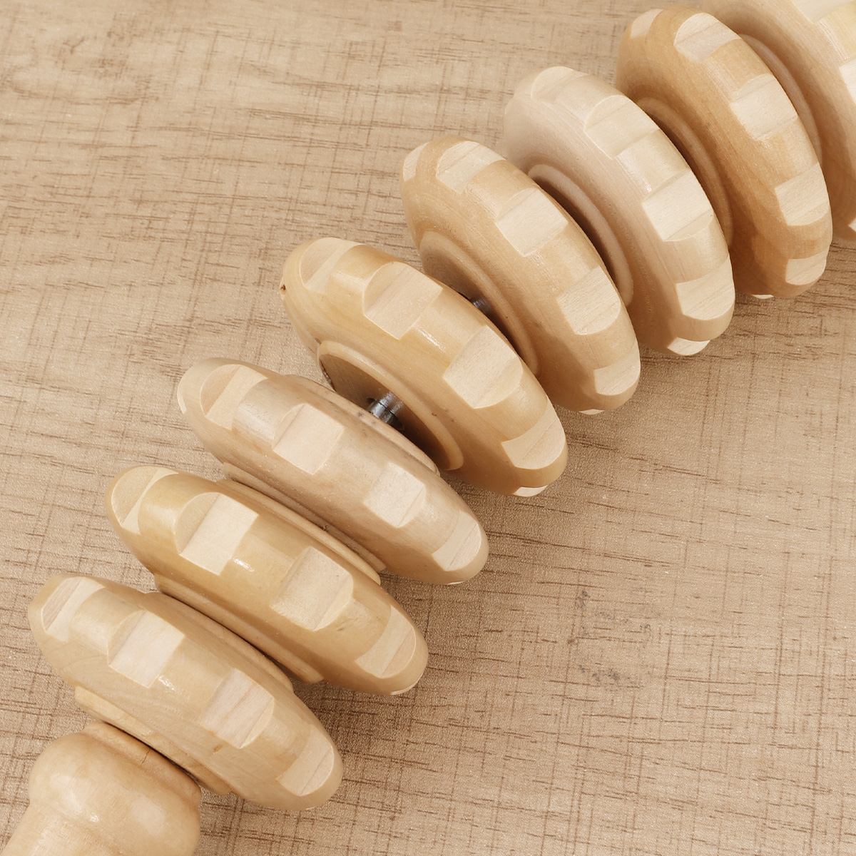 Rolo massageador de terapia de madeira, ponto de gatilho, bastão massageador para fáscia, celulite, músculo e abdômen, corpo, alívio da barriga muscular também