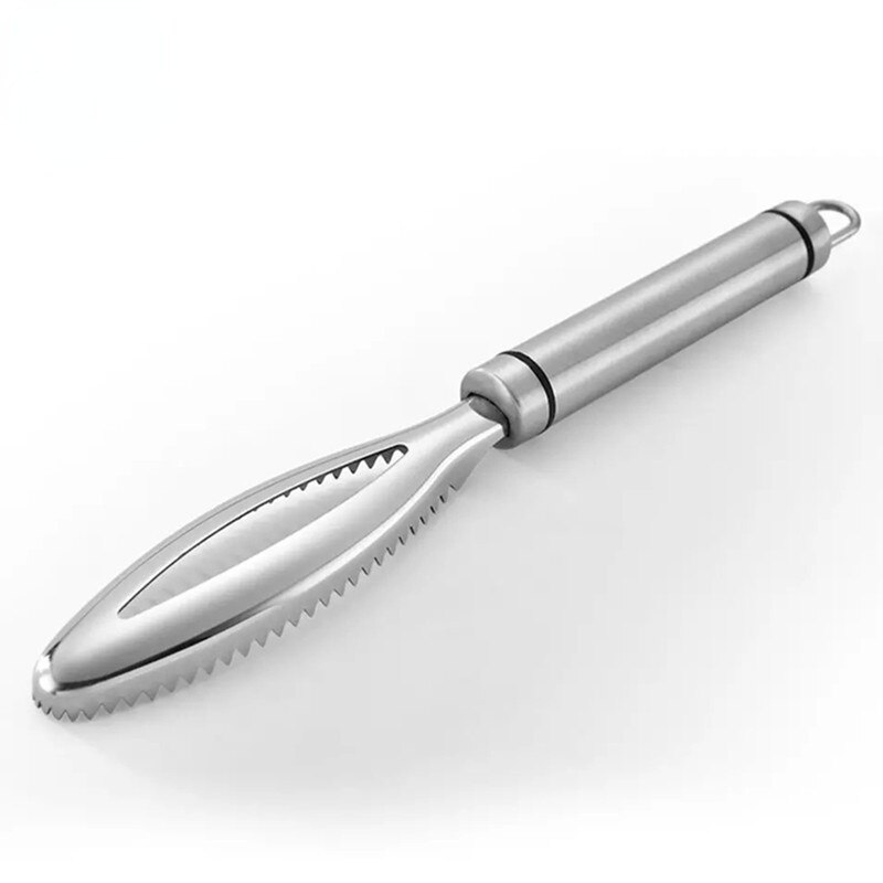 Grattoir à écailles de poisson en acier inoxydable, râpes à gratter, élimination rapide du poisson, nettoyage, éplucheur, pincettes à os, gadget: Default Title