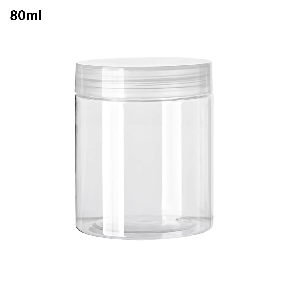 5 uds 30/50/60/80/100/120/150ml frascos de plástico vacíos PET transparentes para cosméticos maquillaje frascos de almacenamiento transparentes contenedores de bote de muestra de crema facial