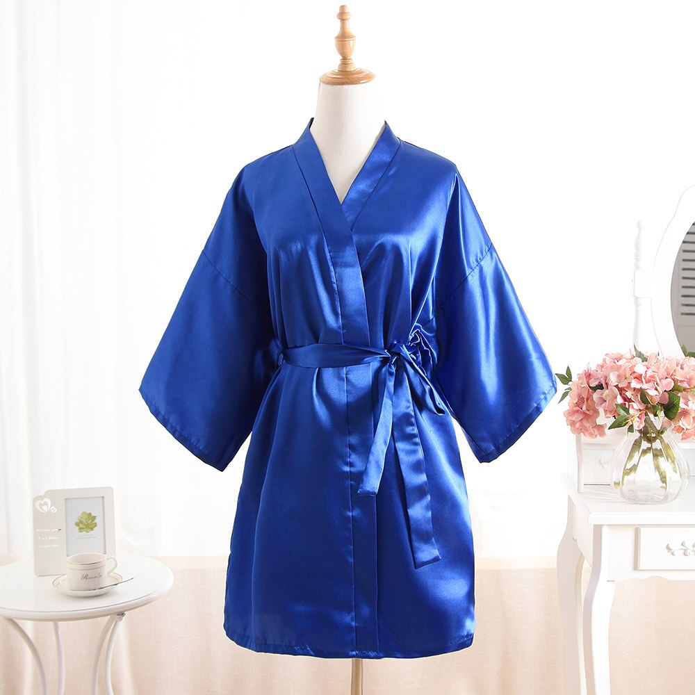 Vrouwen Gewaden Zijde Zomer Bayan Gecelik Sexy Nachtkleding Nachtjapon Dames Pyjama Kimono Vrouwelijke Pyjama: Blauw