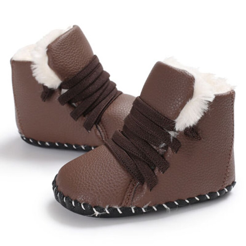 Imcute Nuovo Del bambino Della Ragazza del Ragazzo Stivali Da Neve Scarpe per L'inverno Mezza Stivali Infantili per Bambini Nuovo Fondo Morbido: marrone / 0-6 mesi