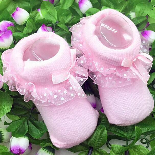 Nette Baby Mädchen Prinzessin Spitze Dot Tutu Socken Kinder Mädchen Neugeborene kind Weiche Stretch Socken Baumwolle Kurze Knöchel Hohe Socken sokken