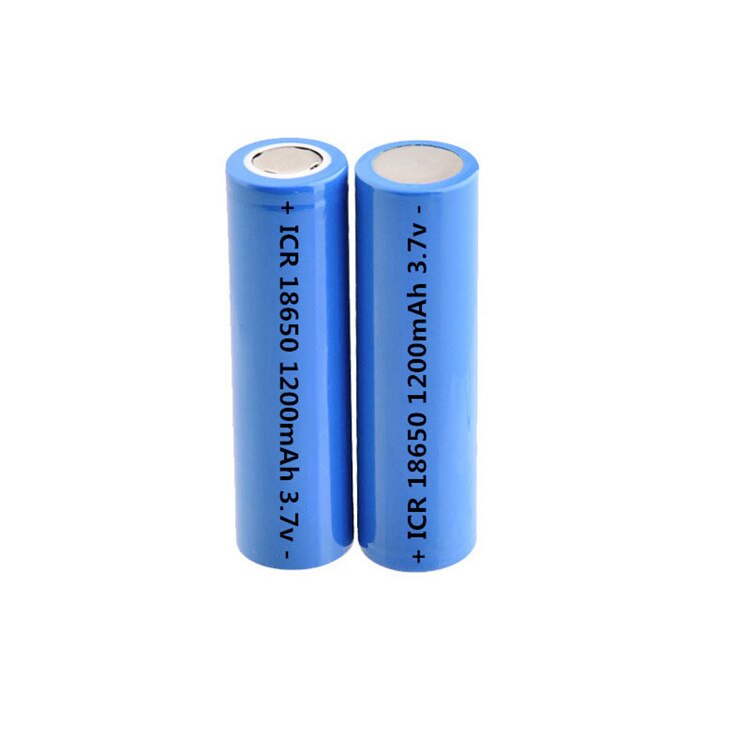 3.7V 1200mAh ICR18650 Battery Rechargeable Lithium Batteries Li-ion Bateria for Flashlight Torch Headlamp