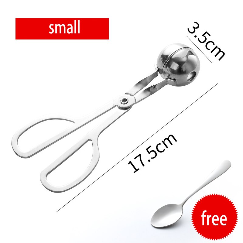 Meatball Maker Spoon Stainless Steel Non-Stick Meatball Maker Cooking Tools Kitchen Gadgets And Accessories: meatball maker Small