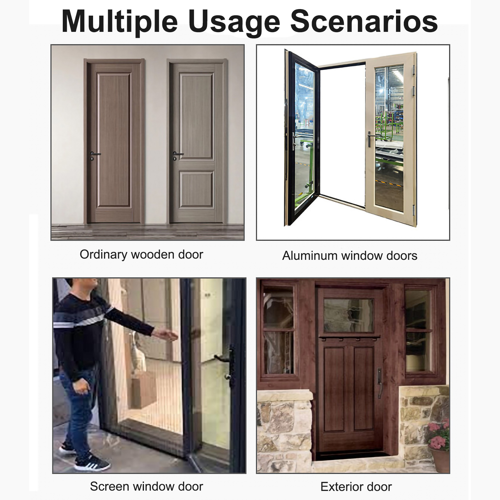 Sliding Door Stopper Automatic Spring Door Closer Stop Buffer Speed 90 Degree Positioning Closing Folding Hardware