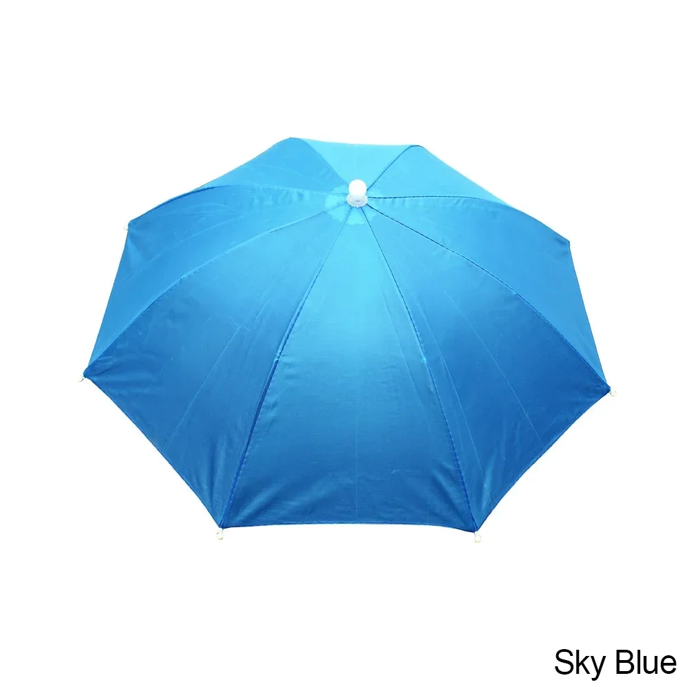 Tragbare Regen Regenschirm Hütte Faltbare Angeln Kopfbedeckung Kappe Ich bin Freien Sonnenschutz Wasserdichte Camping Strand Kopf Hüte: Himmel Blau