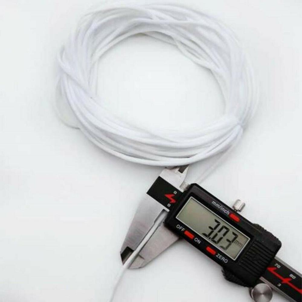 3Mm Zwart Wit Diy Gezichtsmasker Elastische Band Ronde Masker Elastische Koord Zachte Elastische Bands Rubber Oor Diy Masker naaien Accessoires