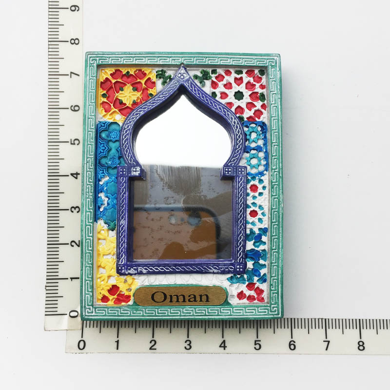 Middle East Iraq Oman Fridge Magnets Tourism Souvenir Crafts 3D Resin Frame Magnetic Refrigerator Paste Home Decor Ideas: Oman 1