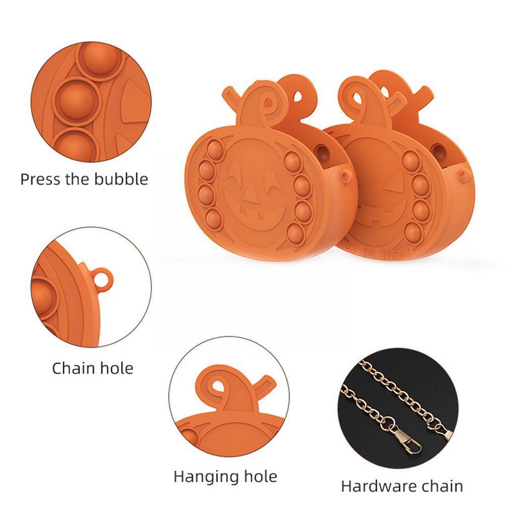 Neue Halloween Kürbis Popet Große Fingerspitze Reliver Dimmer Dekompression Handtasche Simpl Geschoben Anti-betonen Spielzeug Blasen Art J2o1