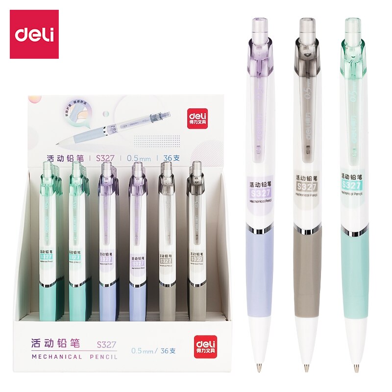 Deli Mechanical Pencil 0.5mm 0.7mm Plastic Automatic Pencils 0.5mm/0.7mm Lead Student For School Office