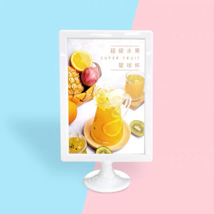 A6 Menu Paper Frame 10X15CM Menu Holder Stand Picture Photo Frame Desk Sign Label Holder Stand Display Rack