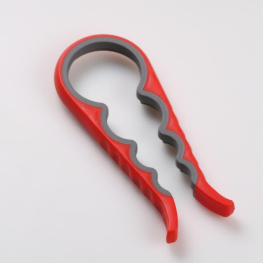 4 In 1 Pro Kalebas Vorm Pot Glazen Deksel Fles Cap Opener Twist Keuken Tool Blikopener #35: Red