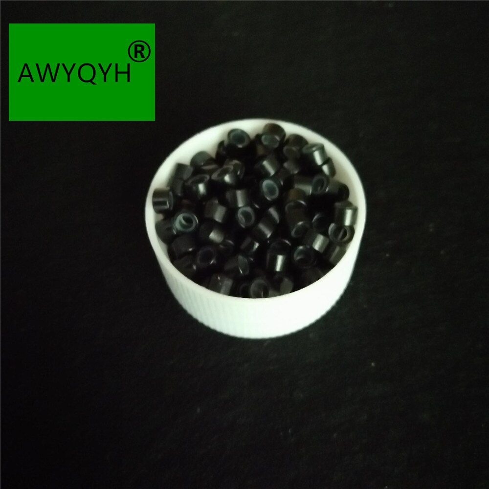 1000 pièces 4.5mm silicone doublé Micro liens anneaux perles plume cheveux extension outils pour cheveux humains