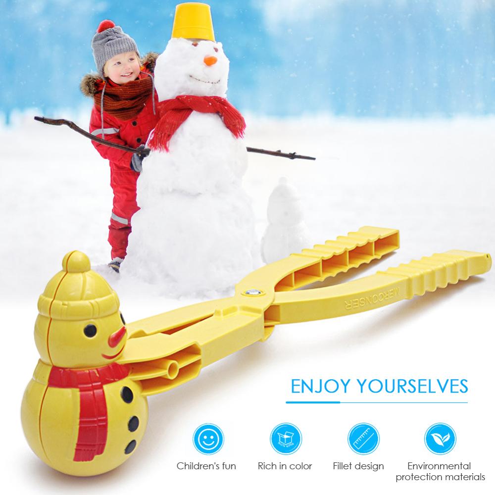 Winter Snowman Snowball Clip Children Plastic Snow Ball Maker Scoop Kids Snow Making Sand Mold Tool Outdoor Sport Fight Play Toy