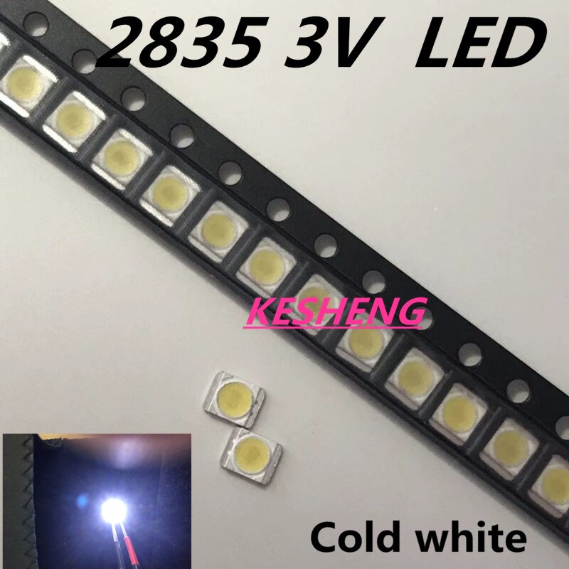 500 stuks voor originele lg led lcd tv achtergrondverlichting lamp kralen lens 1w 3v 3528 2835 koel witte lichtkraal