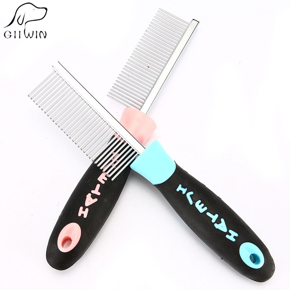 Pet grooming pentes gato escova para cães removedor de pêlos slicker animais de estimação deseping pente hackle para gato grooming ferramenta zx0010