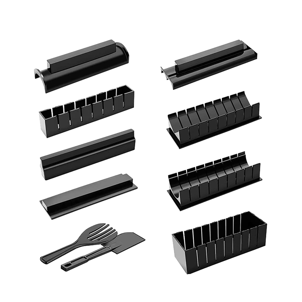 10 stks/set Sushi Maken Kit Japanse Rijst Bal Cake Roll Mold DIY Thuis Sushi Maken Tool Plastic Keuken Sushi Maker gereedschap: Default Title