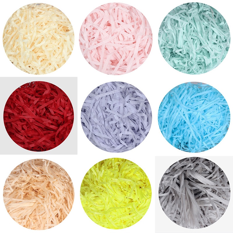 10g gjør-det-selv papir raffia strimlet konfetti jul strimlet papir julepynt boks fyllmateriale bryllup hjem