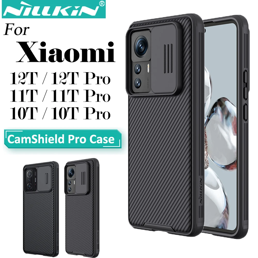 Nillkin para Xiaomi 12T Pro Mi 11T Pro Mi 10T Pro 5G CamShield funda con cámara deslizante Protector cubierta dura