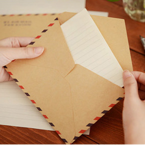 Enveloppes Vintage en papier Kraft, pour Invitations d&#39;affaires, carte postale, lettre, portefeuille pour , papeterie par courrier aérien, 10 pièces