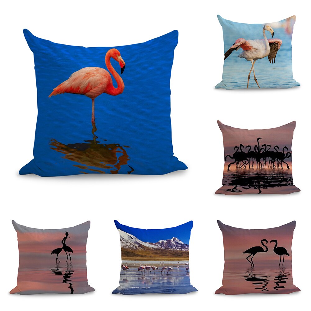 Tropische Roze Flamingo In Blauw Wateren Kussen Euro Cover Decoratieve Massager Decoratieve Kussens Home Decor