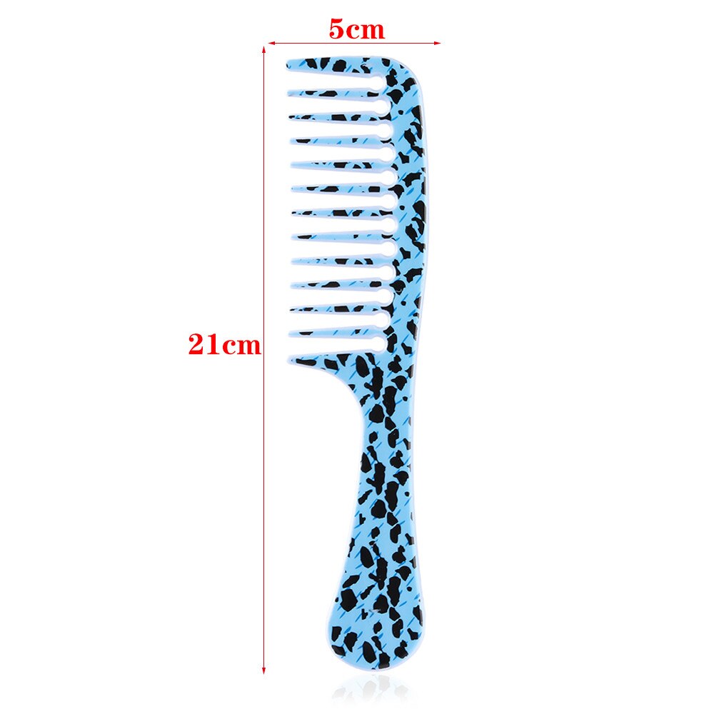 Moda barato pente de cabelo largo do dente estilo leopardo plástico detangler pente para longo pente de cabelo encaracolado para meninas