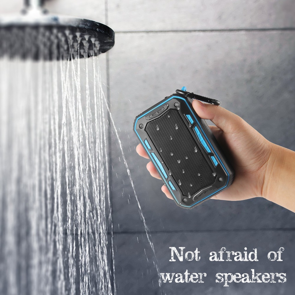 Draagbare Outdoor Waterdichte Draadloze Bluetooth Speaker Bass Stereo Subwoofer Aux Fm Radio Tf Card MP3 Speler Handsfree