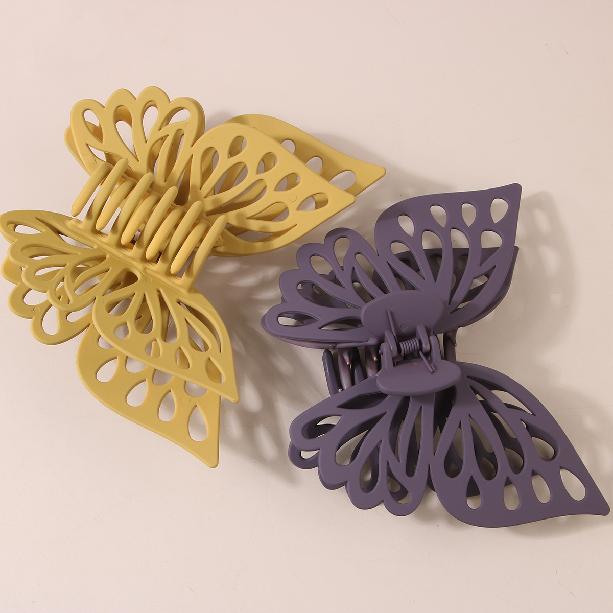 Koreaanse Effen Vlinder Haarclip Voor Vrouwen Grote Holle Dubbele Gelaagde Haarspeldjes Haarspeld Meisjes Hoofddeksels Haaraccessoires