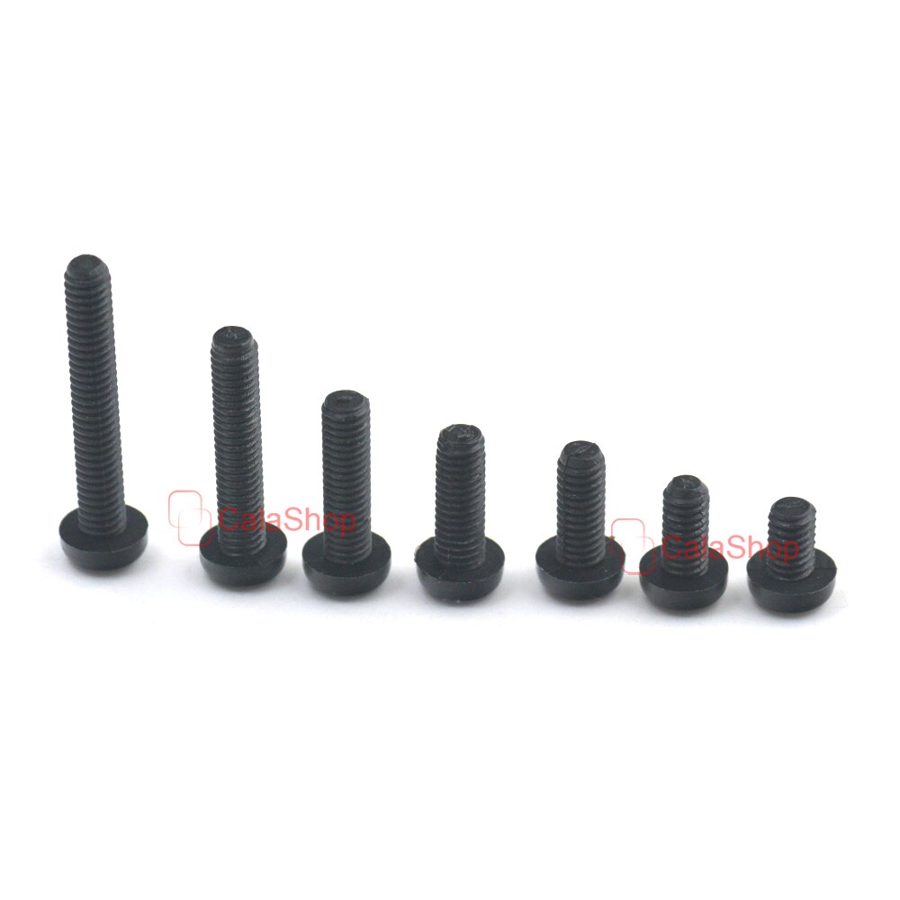 50 st/lot fästelement  m2 plast nylon rund panna phillips skruv bult med muttrar diy fästen vit svart