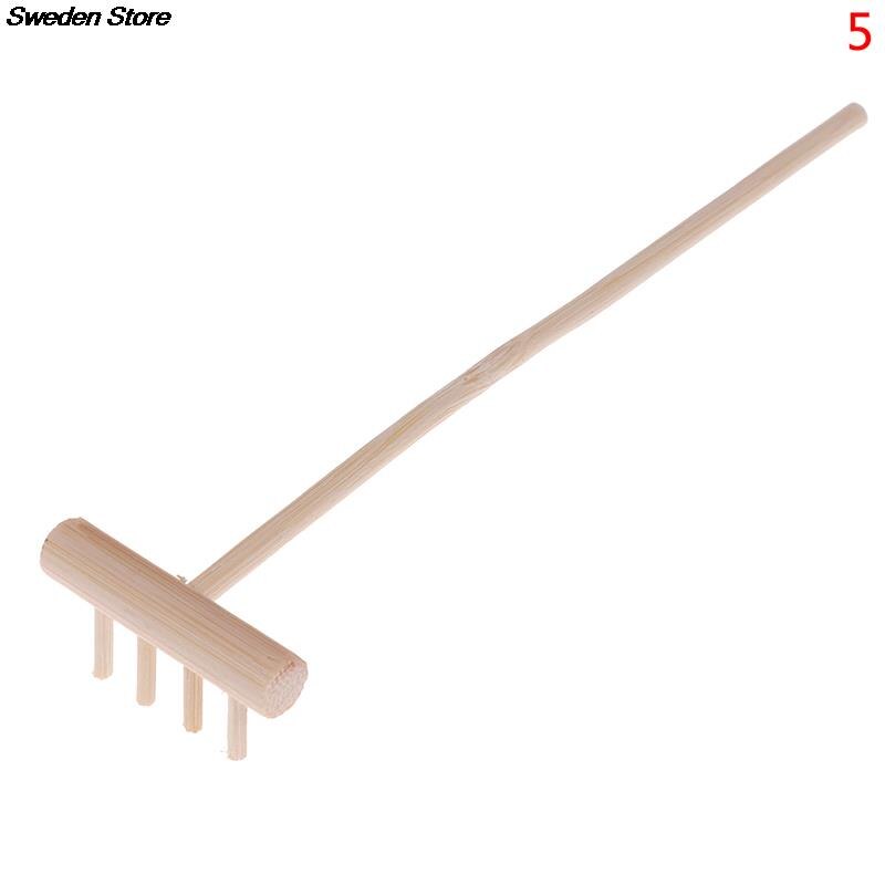 Mini bambus rake for zen hagesand bordplate meditasjon feng shui dekor: 5