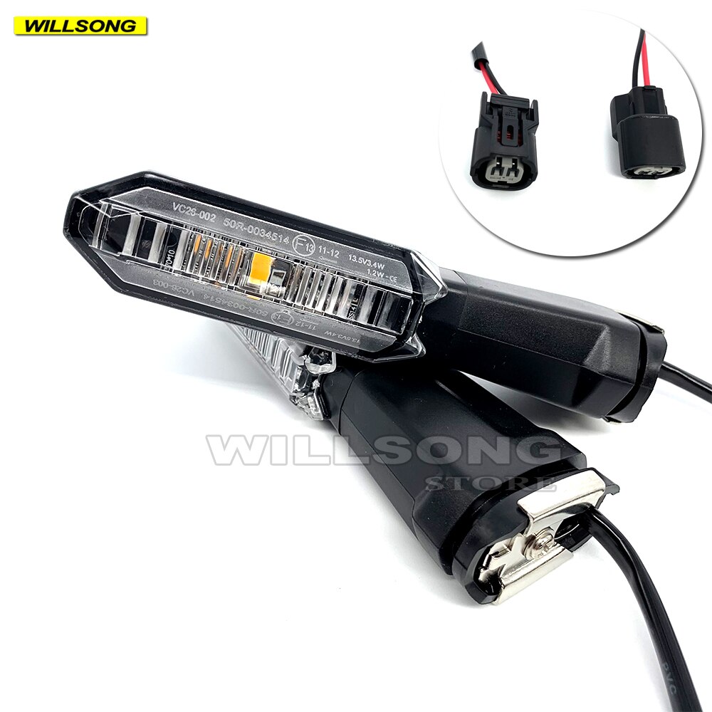 La parte trasera delantera luz LED de intermitente lámpara intermitente indicador para KAWASAKI Z/125/250/300/400/650/750/800/900/1000 Z650 Z900 de la motocicleta: A  Clear