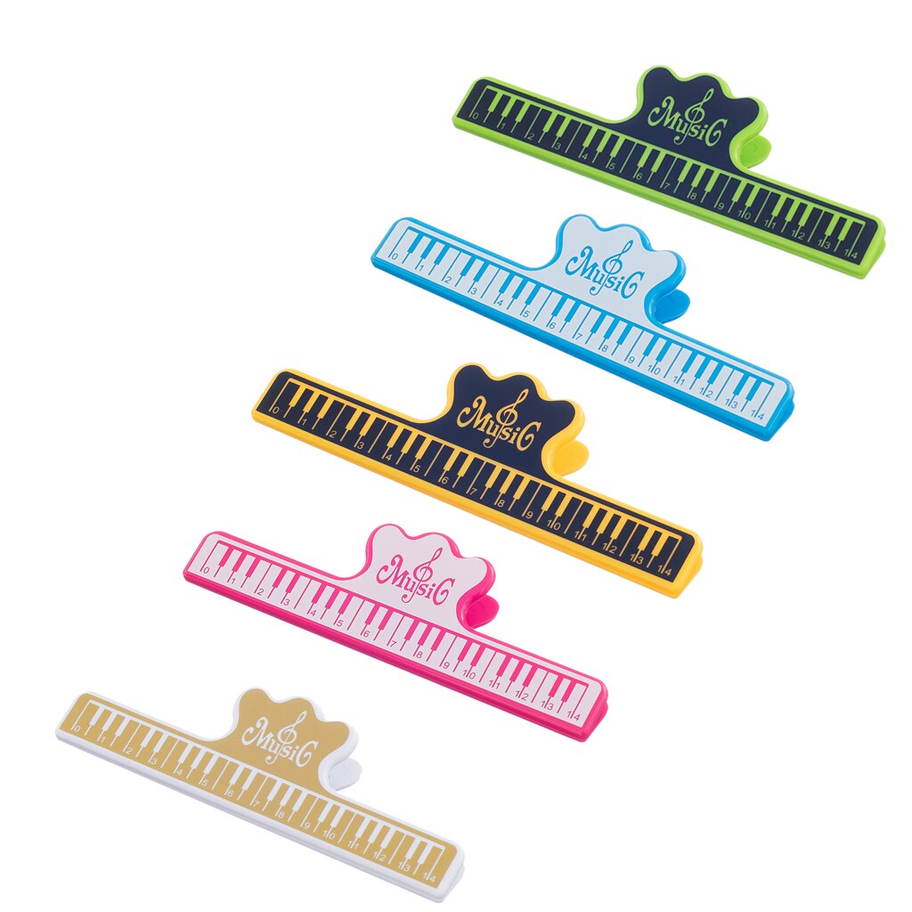 Muziek Papier Vel Document Bestanden Clip Houder-Fuchsia & Wit