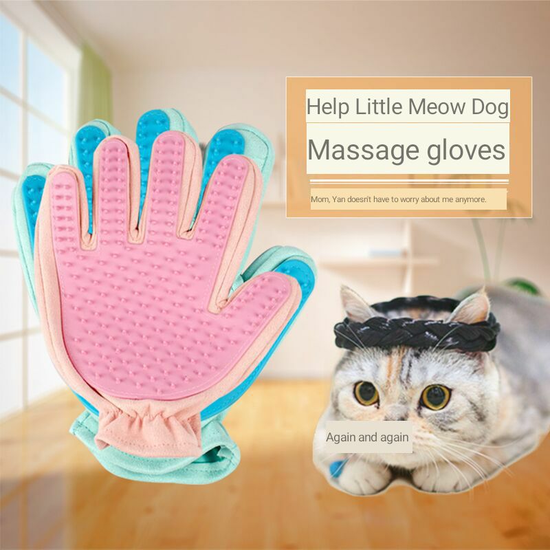 Gerold Kat Vinger Handschoenen Upgrades Massage Met Faux Suede Gerold Kat Handschoenen Slip Dierbenodigdheden Zachte Huid