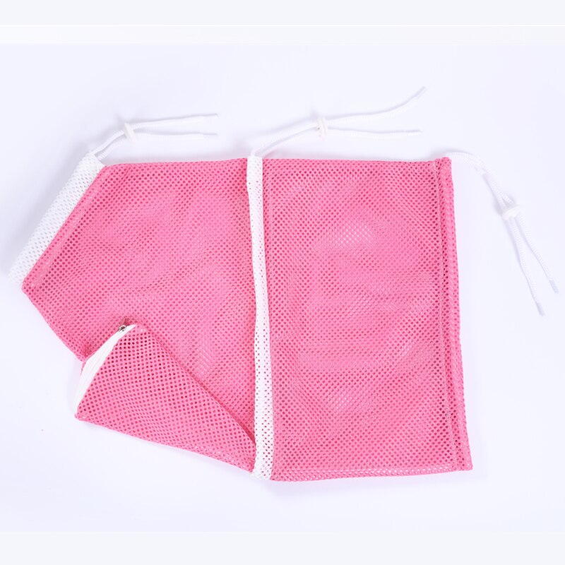 Upgraded Cat Bath Bag Nylon Mesh Breathable Pet Grooming Bag Anti Scratch Bags Nail Trimming Injecting Tool for Pets Cats: 2 pink white