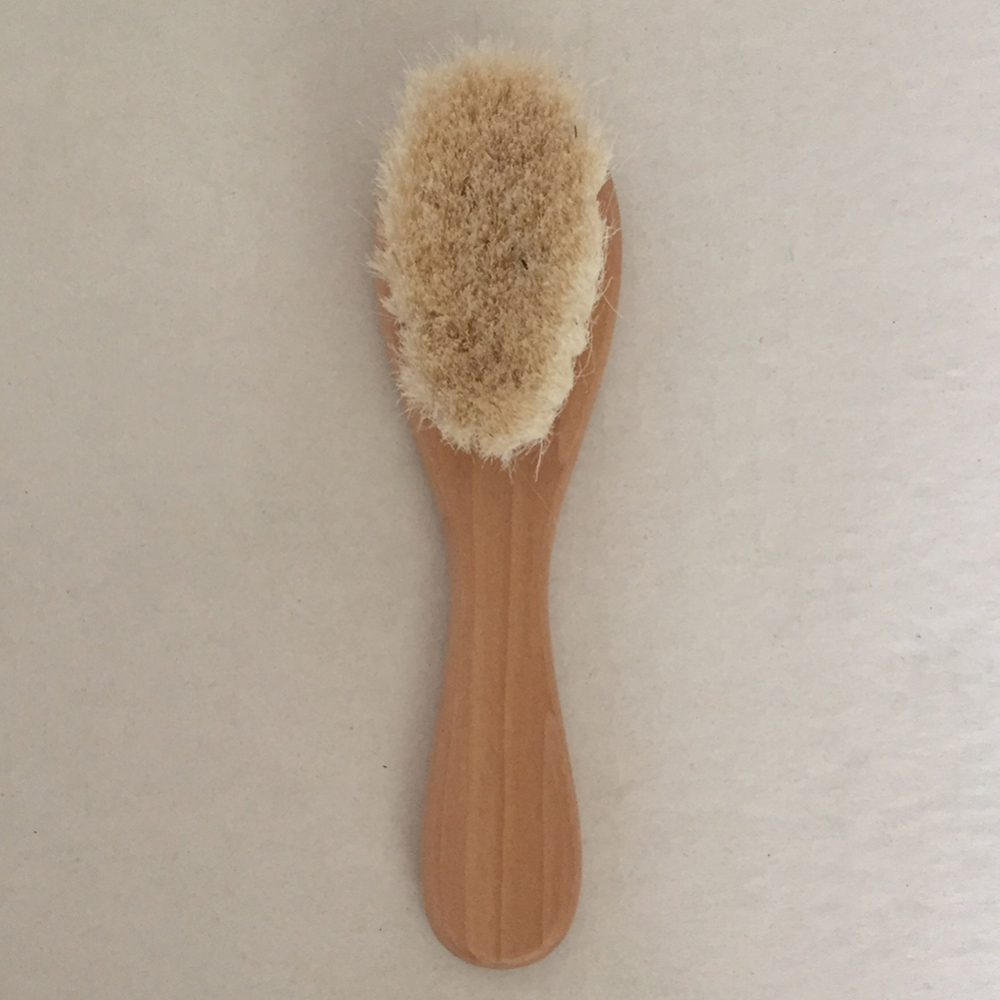 Cepillo de lana Natural para bebé, peine para bebé, cepillo para el cabello infantil, masajeador de cabeza