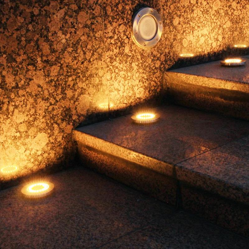 Lámpara Solar enterrada de 20 LED, luces de tierra impermeables, decoración de sendero de jardín para exteriores, lámpara subterránea, iluminación de acera IP65