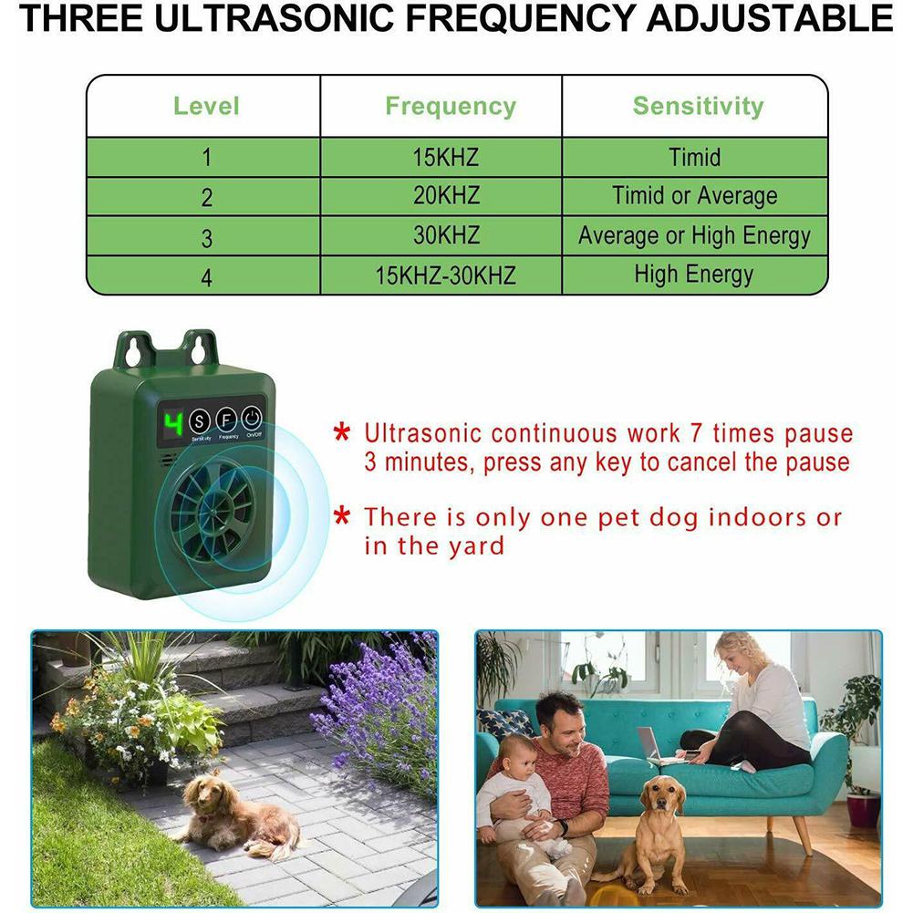 Hond Ultrasone Blaf Apparaat Anti Barking Stop Oplaadbare Led Repeller Outdoor Indoorstop Geen Bark Training Apparaat