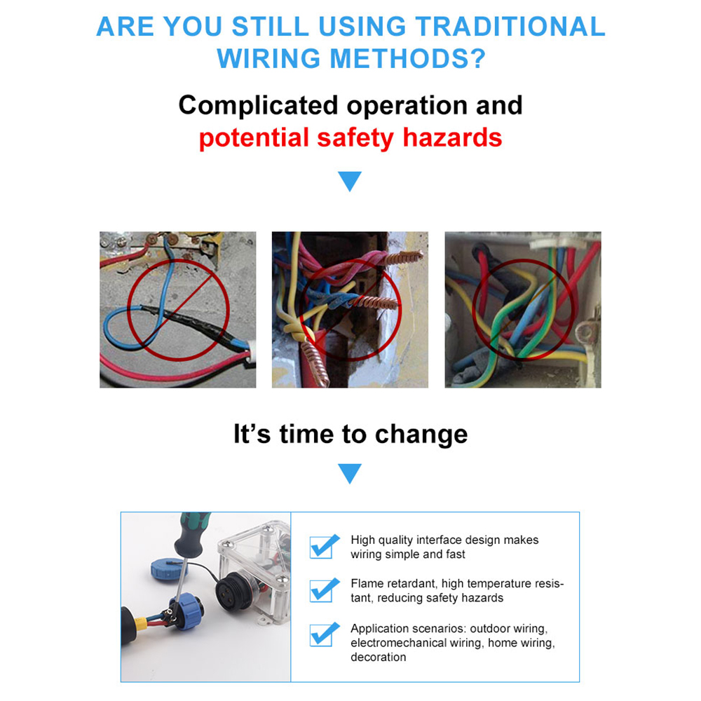 LP/SP13 1 Set Aviation Connectors IP68 Waterproof 2/3 Pin Nut/Flange/Docking Male Plug & Female Socket Panel Mount Solderless